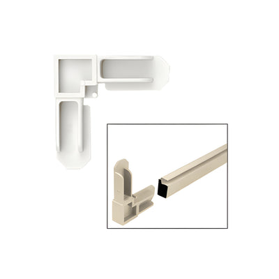 CRL White 7/16" Square Cut Screen Frame Corners