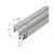 CRL-U.S. Aluminum Clear Anodized 90 Degree Structural Silicone Inside Corner Adaptor - 24'-2"