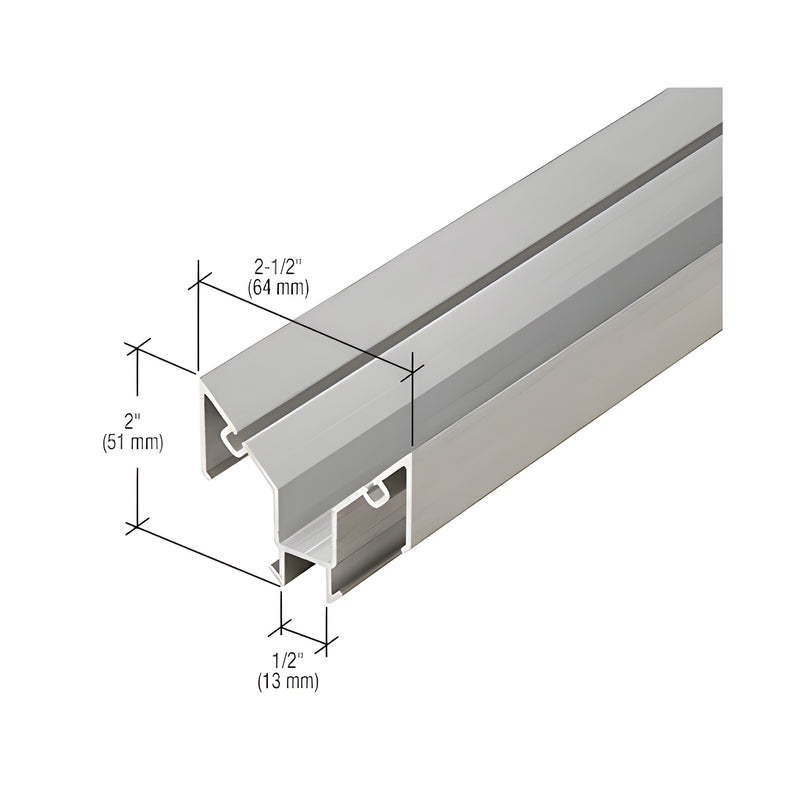 A clear anodized aluminum 90-degree structural silicone inside corner adaptor shown with dimensional technical specifications.