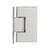 CRL Polished Chrome Victoria Series Wall Mount Full Back Plate Hinge