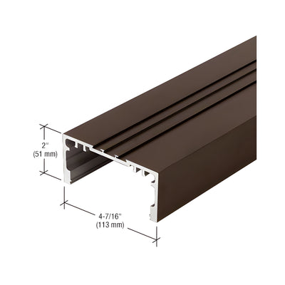 CRL-U.S. Aluminum Bronze Black Anodized Open Back Door Header - 21'-4"