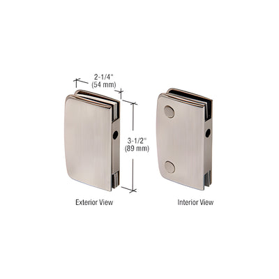 CRL Brushed Nickel Glass Swinging Door Lock Receiver for 700CBN