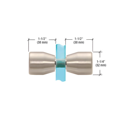 CRL Brushed Nickel Back-to-Back Bow-Tie Style Knobs