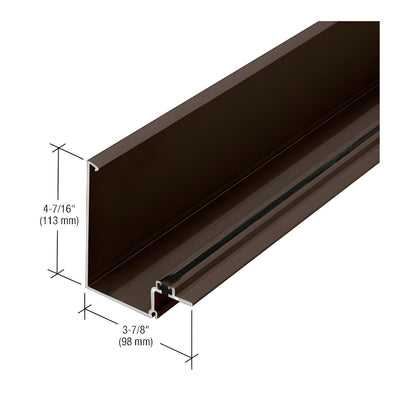 CRL-U.S. Aluminum 90 Degree Inside Corner Half Section, Thermally Improved, Bronze Black Anodized - 24'-2"