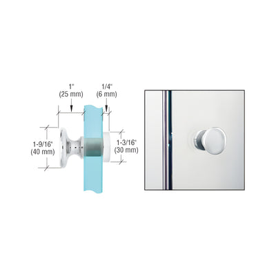 CRL Polished Chrome Traditional Style Single-Sided Door Knob