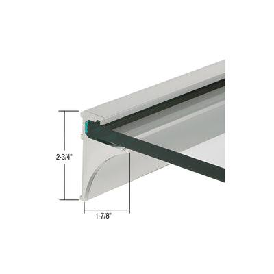CRL Brushed Nickel 36" Aluminum Shelf Kit for 3/8" Glass