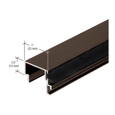 CRL-U.S. Aluminum Snap-In Door Stop with Weatherstrip, Dark Bronze/Black Anodized Class 1 - 21'-2"