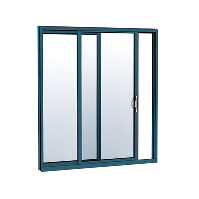 CRL-U.S. Aluminum OX Sliding Door Thermally Broken Fin Frame Unglazed With Screen Custom Painted