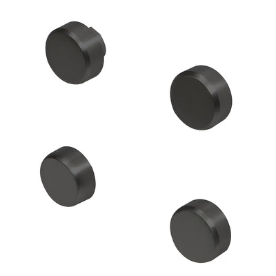 CRL Matte Black Round Mirror Clip Set