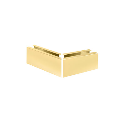 CRL Satin Brass 12" 135 Degree Mitered Corner Cladding for L56S Series Standard Square Base Shoe