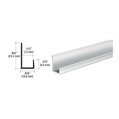CRL Brite Anodized Aluminum 1/2" J-Channel