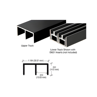 CRL Flat Black "Standard" Aluminum Upper or Lower Channel