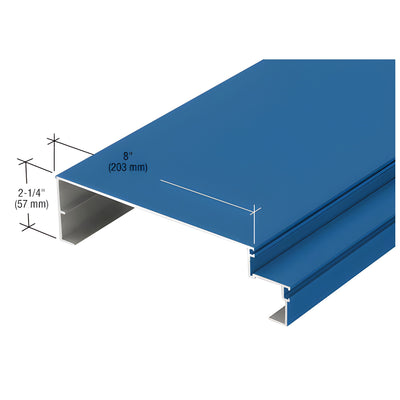 CRL-U.S. Aluminum 8" Sill Mullion for Shear Block Assembly, Custom Paint, 1" Glass, 24'-2"