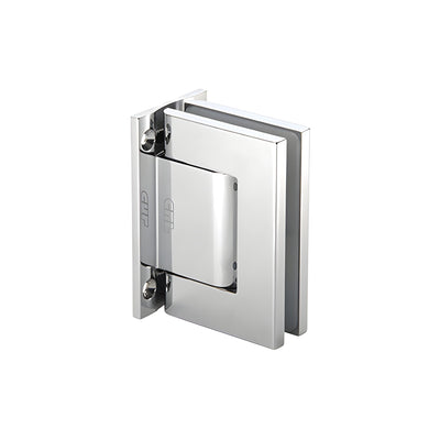 CRL Brite Chrome Vernon Oil Dynamic Full Back Plate Wall-to-Glass Hinge - Hold Open
