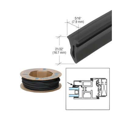 CRL Black Glazing Spline 21/32" Width - 300'