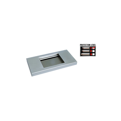 CRL Brushed Stainless Custom Size Deep Non-Ricochet Level 1 Protection Stainless Steel Shelf with Deal Tray