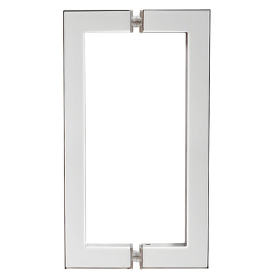 CRL Polished Chrome 8" x 8" SQ Series Square Tubing Back-to-Back Pull Handles