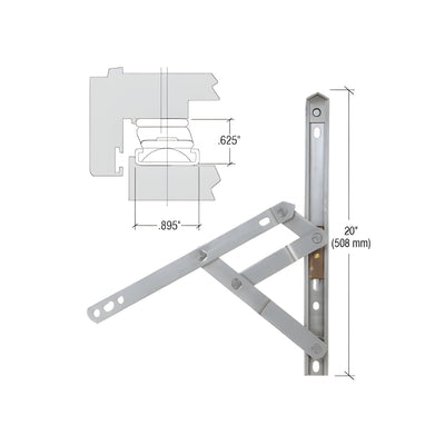 CRL 20" 4-Bar Heavy-Duty Stainless Steel Project-Out Hinge