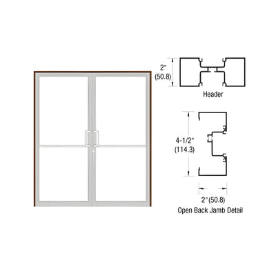 CRL-U.S. Aluminum Class I Dark Bronze/Black Anodized Class 1 Custom Size Series IT451 Open Back Offset Pivot Up and Over Frame Complete (2F)