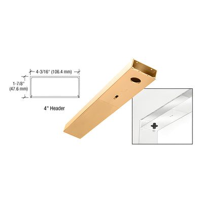 CRL Polished Brass 4" x 36" Single Door Header