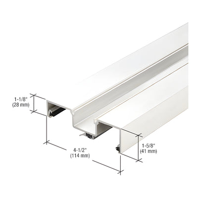 CRL-U.S. Aluminum White KYNAR® Paint Rotating Mullion, Thermally Improved - 24'-2"