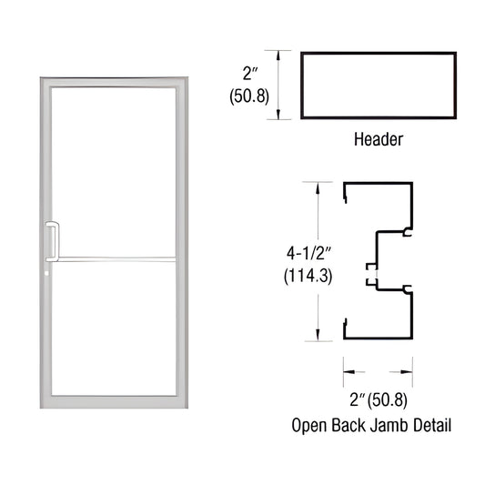 CRL-U.S. Aluminum IT451 Clear Anodized Pivot Up & Over Door Frame