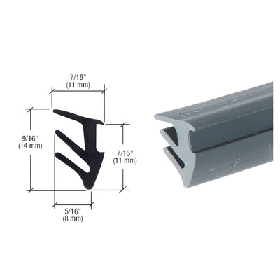 CRL Gray 3/8" Roll-In Glazing Gasket - 100' Roll