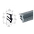 CRL Gray 3/8" Roll-In Glazing Gasket - 100' Roll