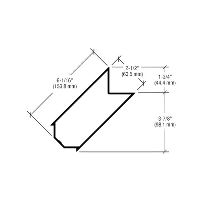 CRL-U.S. Aluminum 90 Degree Outside Corner Mullion, Clear Anodized Class 1 - 24'-2"