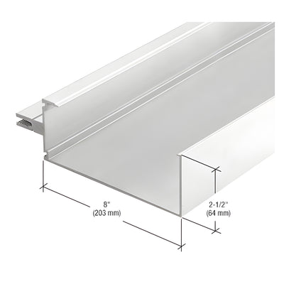 CRL-U.S. Aluminum 8" Open Back Horizontal Mullion, White KYNAR® Paint - 24'-2"