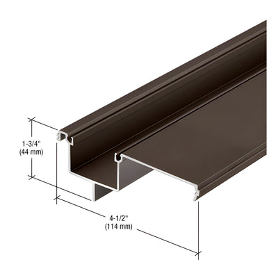 CRL-U.S. Aluminum Head and Sill Insert for 1" Glass - 24'-2", Dark Bronze/Black Anodized Class 1