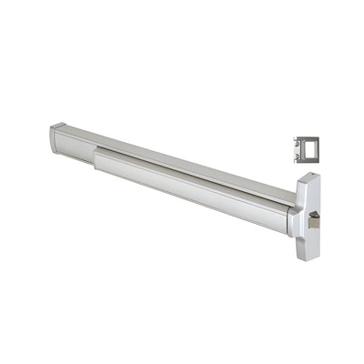 CRL 36" Jackson® Model 2095 Grade 1 Rim Latch Panic Exit Device Right Hand Reverse Bevel 'S' Strike Fits 32" to 36" Wide Door Satin Aluminum Finish