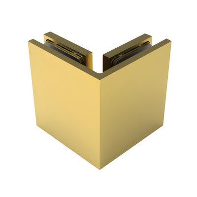 CRL Satin Brass Bellagio Series Glass-to-Glass Bracket