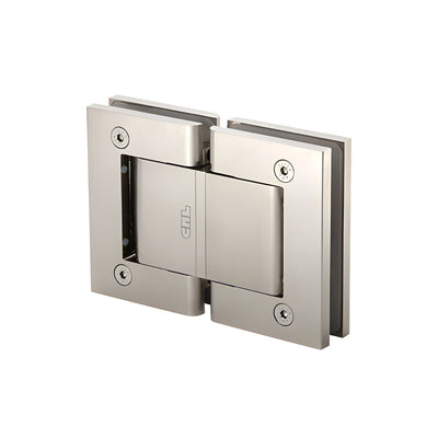 CRL Brushed Satin Nickel Vernon Oil Dynamic 180º Glass-to-Glass Hinge - Hold Open