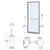 CRL-U.S. Aluminum Clear Anodized 250 Series Narrow Stile Active Leaf of Pair 3'0 x 7'0 Center Hung for OHCC w/Standard Push Bars Complete Door Std. MS Lock & Bottom Rail