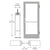 CRL-U.S. Aluminum Clear Anodized Custom Single Series 400 Medium Stile Butt Hinged Entrance Door for Surface Mount Door Closer