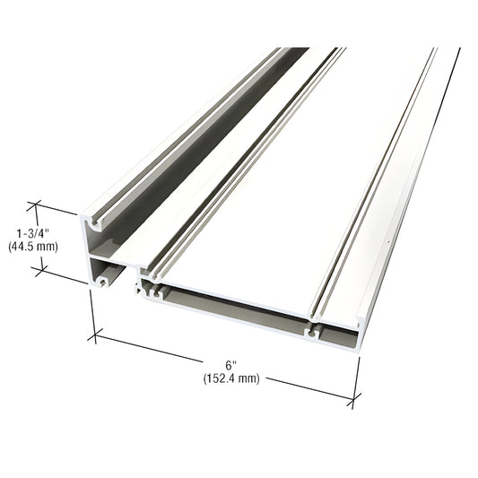 CRL-U.S. Aluminum Intermediate Horizontal Mullion, White Kynar 24'2"