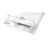 CRL-U.S. Aluminum White KYNAR® Paint 5-11/16" Top Door Rail for 1-5/16" Glass, 21'0