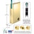 CRL Polished Brass 1/2" Glass 10" Square Door Rail With Lock - 35-3/4" Length