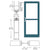 CRL-U.S. Aluminum Custom KYNAR® Paint Custom Single Series 400 Medium Stile Offset Pivot Entrance Door For Panic and Overhead Concealed Door Closer