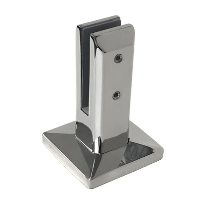 CRL Square Surface-Mount Glass Spigot 2205 Polished Stainless