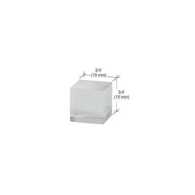 CRL 3/4" UV Bond Square Crystal Shelf Support