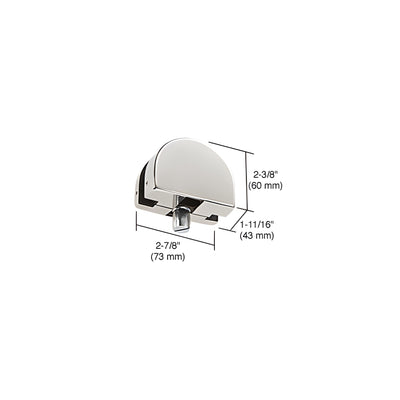 CRL Polished Stainless PTH Series Top Transom Pivot Patch Fitting