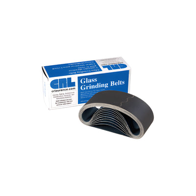 CRL 3" x 24" 80X Grit Glass Grinding Belt for Portable Sanders - 10/Bx