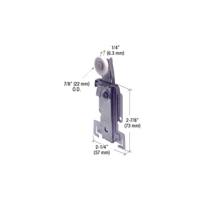 CRL 7/8" Nylon Bi-Pass Wardrobe Roller for Acme