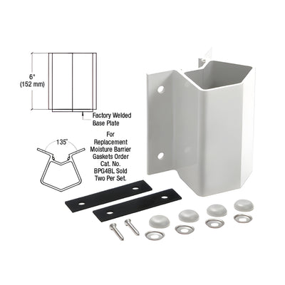 CRL Sky White Outside 135 Degree Fascia Mounted Bracket