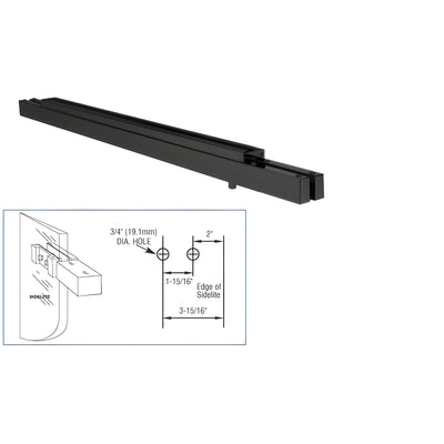 CRL Matte Black Single Narrow Floating Header with Surface Mounted Top Pivots - for 36" Wide Opening
