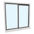 CRL Florence Duranodic Bronze Factory Glazed "OX" Model with 1/4" Tempered Glass Pass-Thru Assembly 36" Width 48" Height