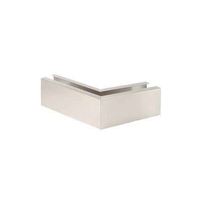 CRL Brushed Stainless 12" 135 Degree Mitered Corner Cladding for L21S Series Standard Square Base Shoe