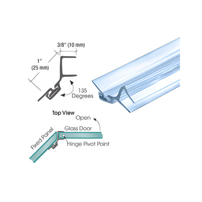 CRL 135 Degree Door Jamb Seal for 5/16" Glass